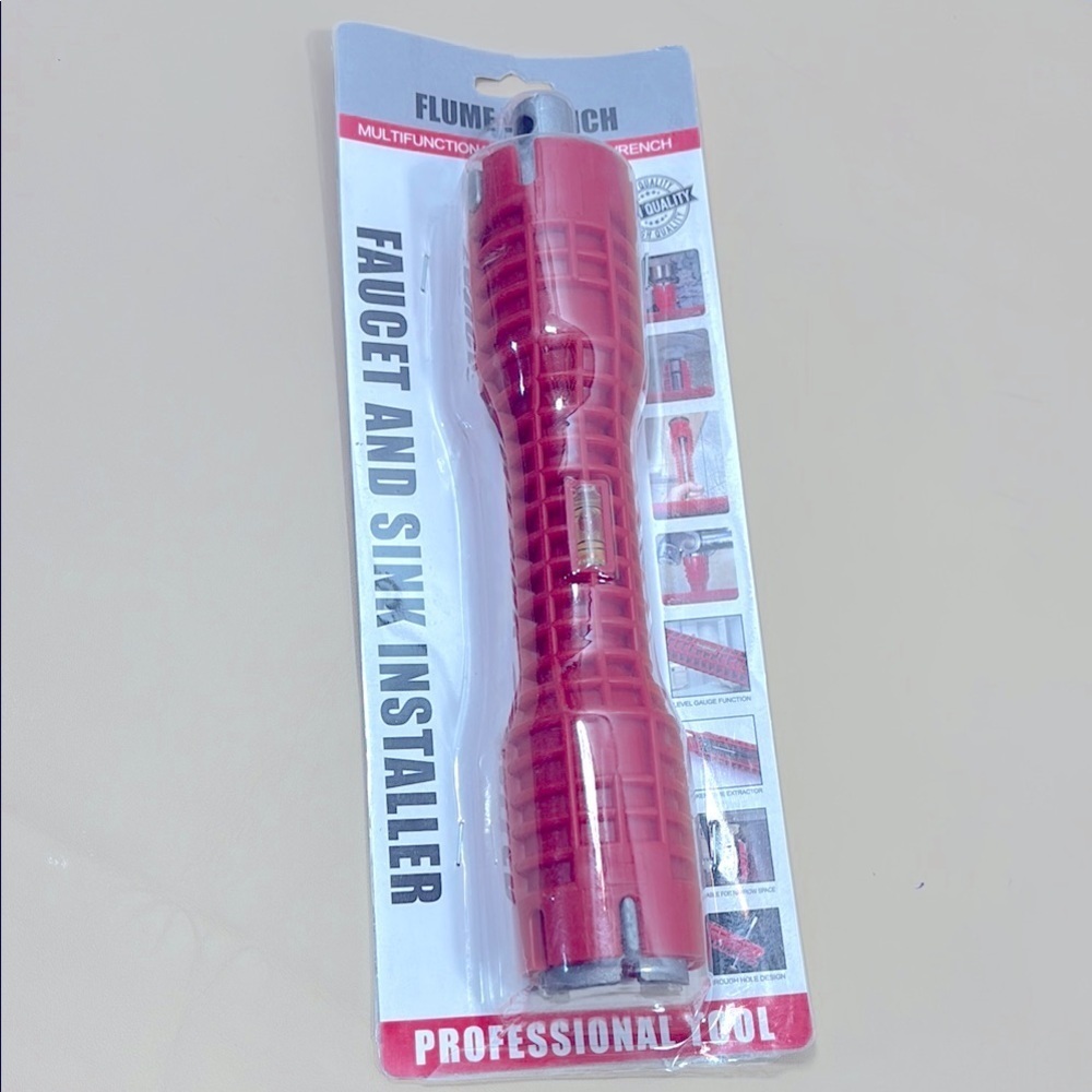 Flume wrench Tech Red Faucet and Sink Installer Tool​​​